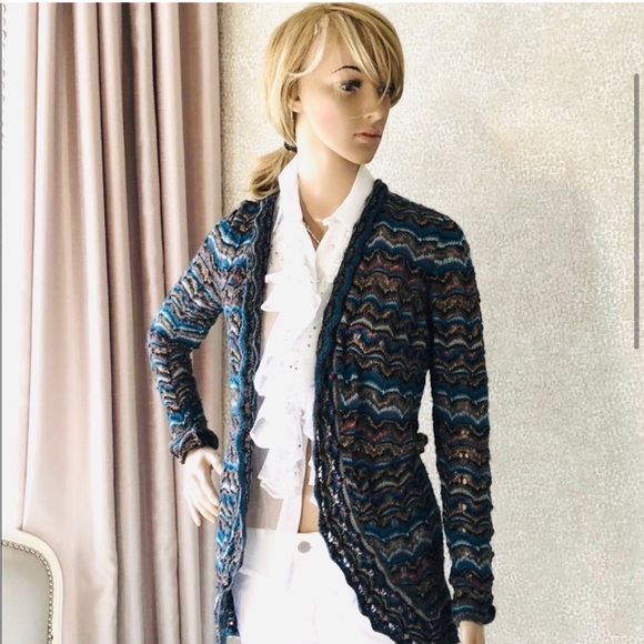 Calypso St. Barth Alpaca Thin Open Cardigan Sweater S - Picture 1 of 14